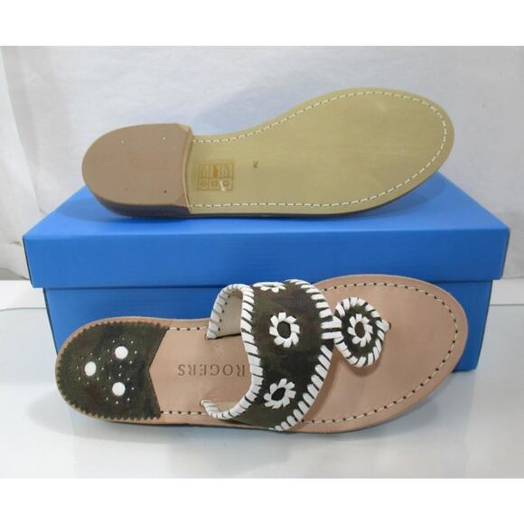 Jack Rogers Jacks Camo Flat Thong Sandals Jack Signature Camo / white Size 7 - Picture 8 of 8
